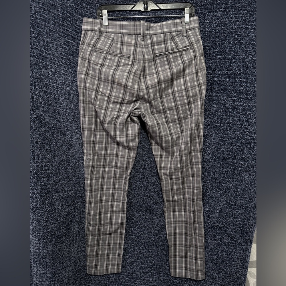 Elwood Pants Mens 33 x 32 Gray Plaid Slim Straight Golf Chino Preppy Academia - Picture 4 of 11